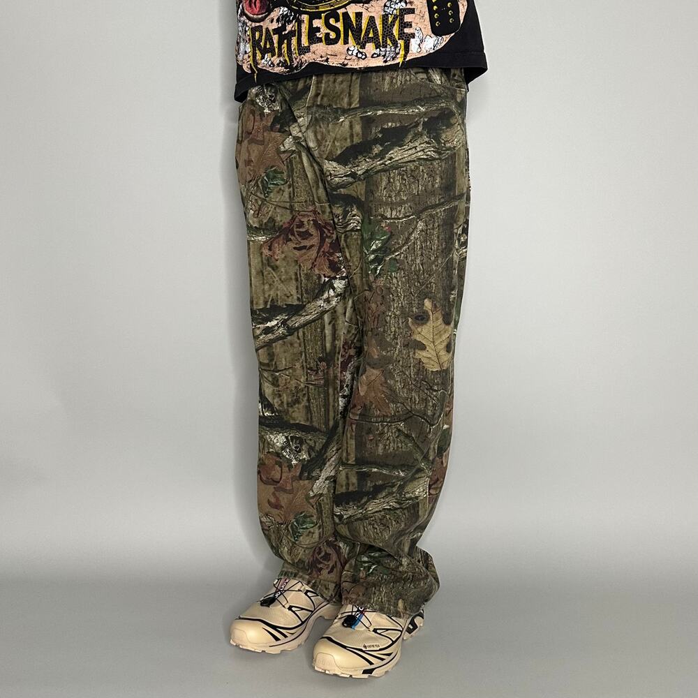 Vintage 90s Mossy Oak Camo Pants 38x32 Baggy Wide Leg Hunting Woodland